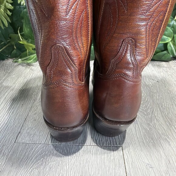 SAN ANTONIO LUCCHESE HANDMADE 7.5 AAA SEVILLE CORD BROWN MENS COWBOY BOOTS main image 8